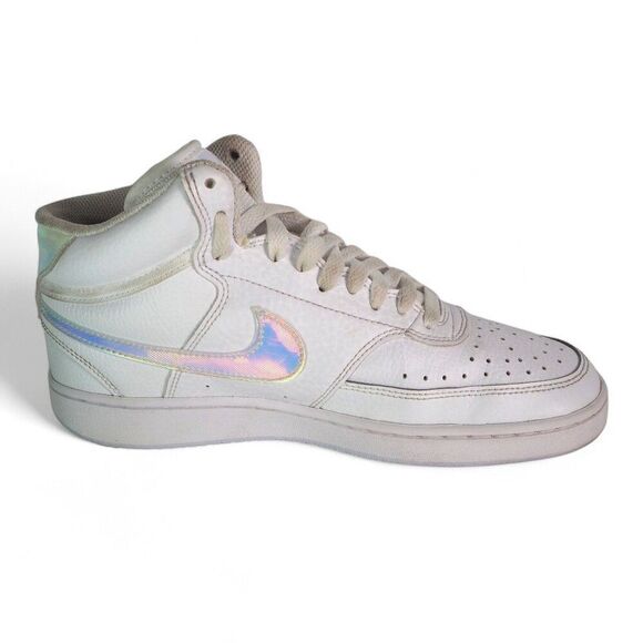 Nike Court Vision Mid 'White Iridescent' Sneakers FD0819-100 Women's 9 - Picture 7 of 11